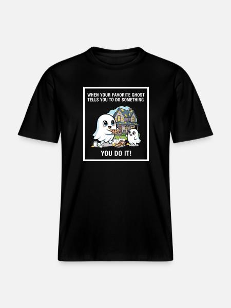 My favorite ghost - RELAXED FIT Unisex Organic T-Shirt - black