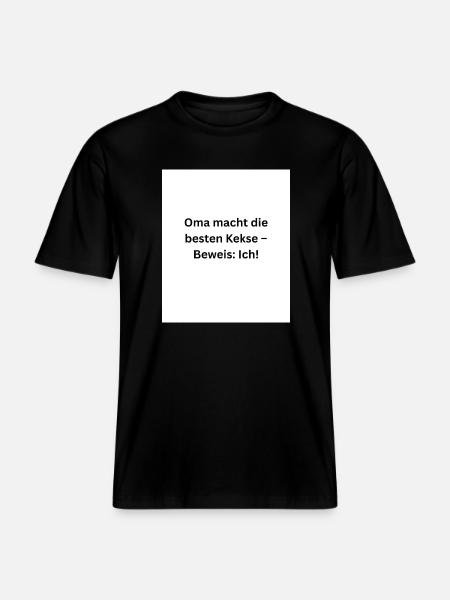 Bestemor baker de beste kakene – Bevis I -  Økologisk RELAXED FIT Unisex T-skjorte - svart
