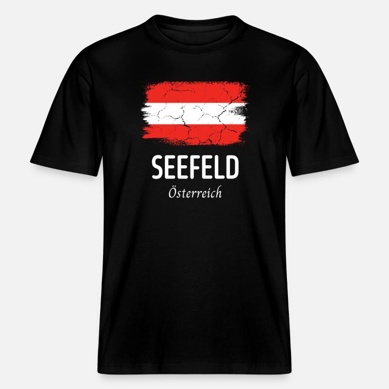 Seefeld -  T-shirt unisexe RELAXED FIT en coton bio - noir