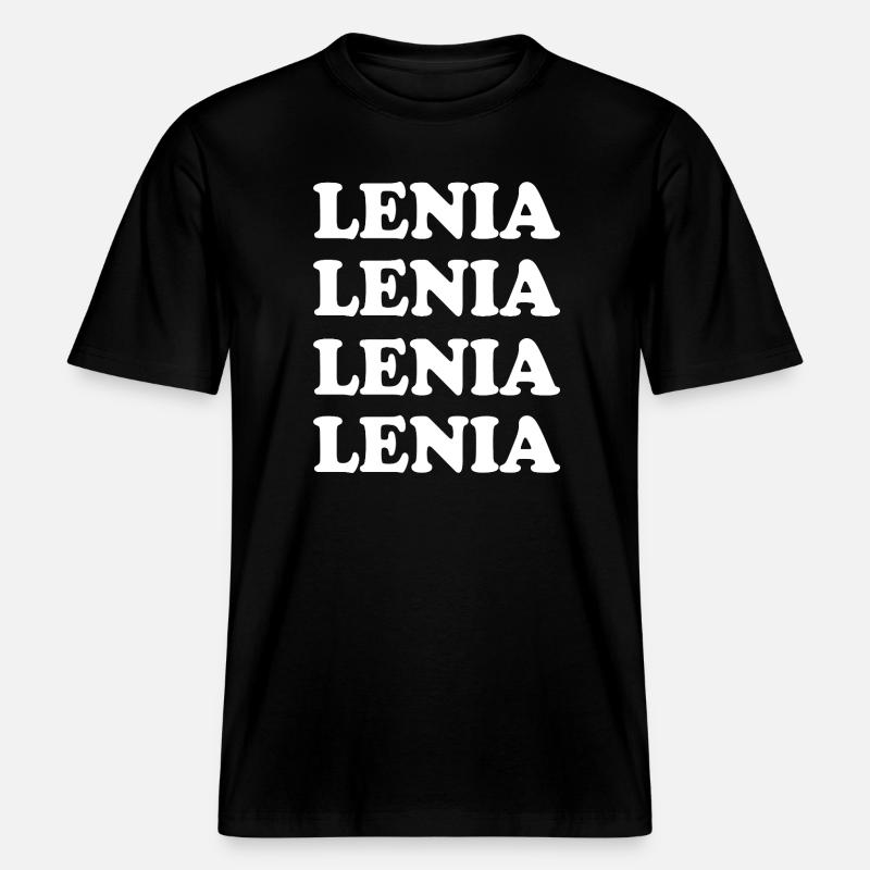 Lenia comme nom -  T-shirt unisexe RELAXED FIT en coton bio - noir