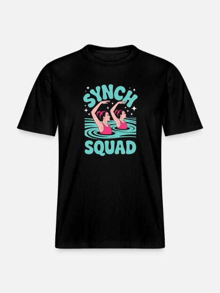 Synchronschwimmen Kunstschwimmen Wassersport - RELAXED FIT Unisex Organic T-Shirt - Schwarz