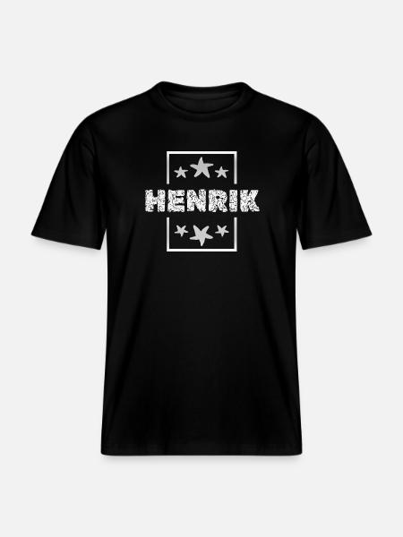 Gift for Henrik -  RELAXED FIT Unisex Organic T-Shirt - black