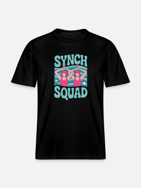 Synchronschwimmen Kunstschwimmen Wassersport -  RELAXED FIT Unisex Organic T-Shirt - Schwarz