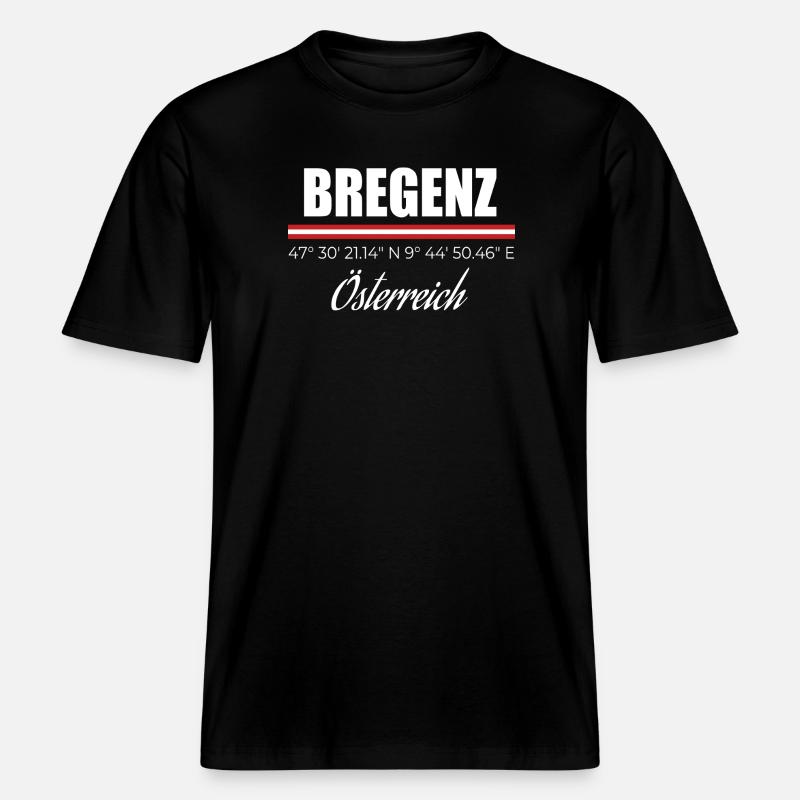 Bregenz - T-shirt unisexe RELAXED FIT en coton bio - noir