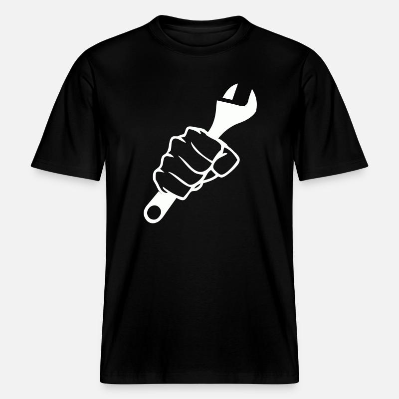 Fäuste und Schrauber Kraft -  RELAXED FIT Unisex Organic T-Shirt - Schwarz