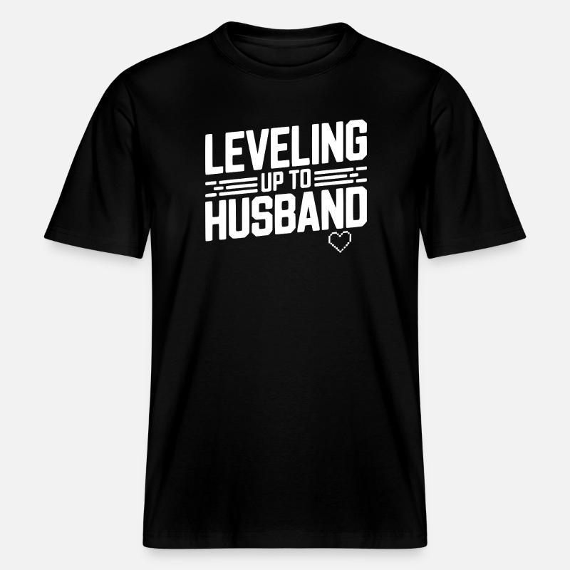 Aufleveln Zum Ehemann - RELAXED FIT Unisex Organic T-Shirt - Schwarz