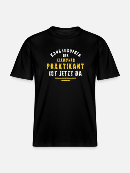 Plumber Intern Plumbing Internship Tinsmith -  RELAXED FIT Unisex Organic T-Shirt - black
