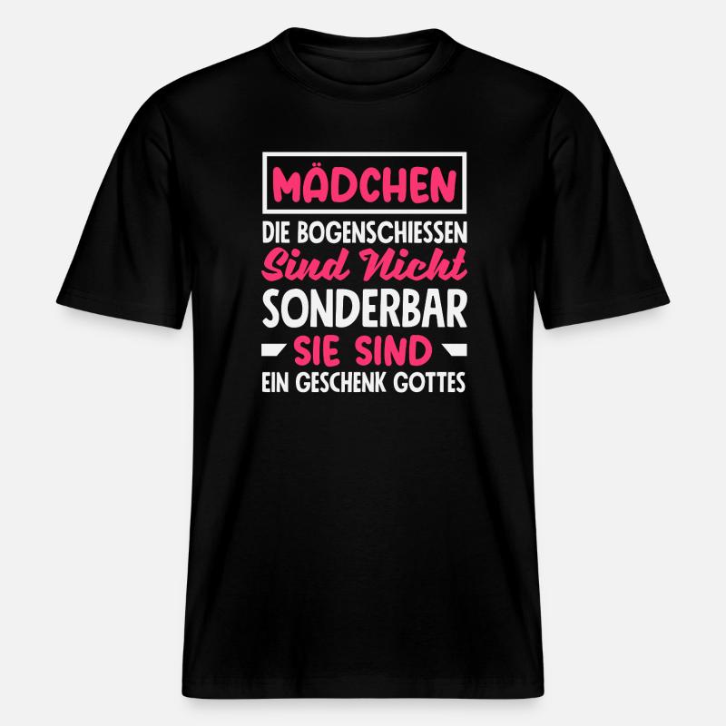 Bogenschießen Bogenschütze Geschenk -  RELAXED FIT Unisex Organic T-Shirt - Schwarz