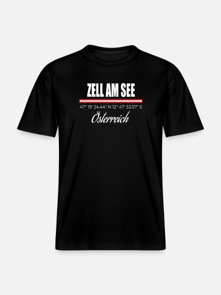 Zell am See -  RELAXED FIT Unisex Organic T-Shirt - black