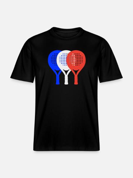 Padel-Frankreich2 - RELAXED FIT Unisex Organic T-Shirt - Schwarz