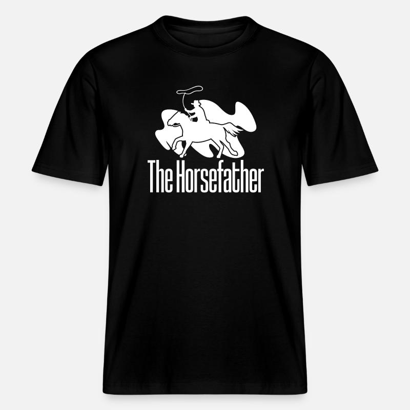 Rodéo Équitation Le Cavalier Cowboy -  T-shirt unisexe RELAXED FIT en coton bio - noir