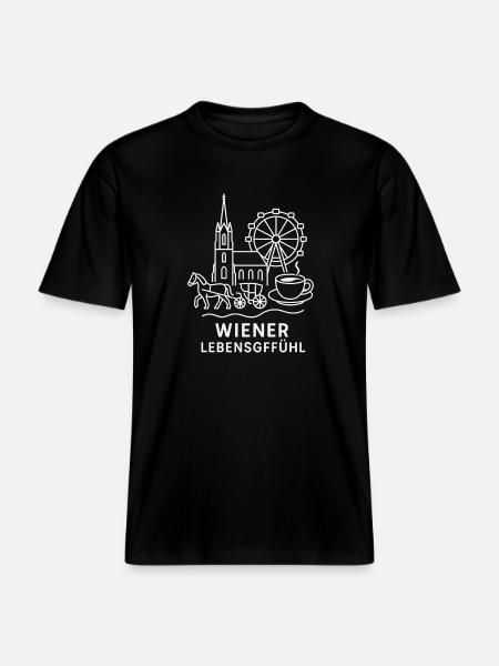 Wiener Lebensgefühl Collage - RELAXED FIT Unisex Organic T-Shirt - Schwarz