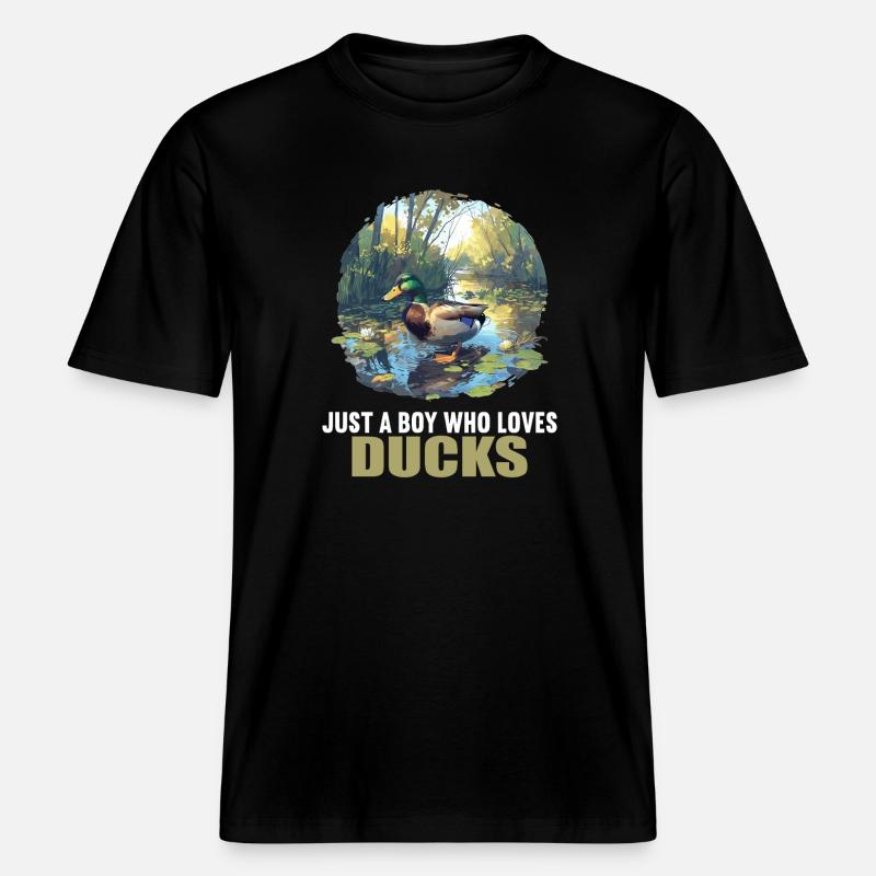 Enten Ente - RELAXED FIT Unisex Organic T-Shirt - Schwarz