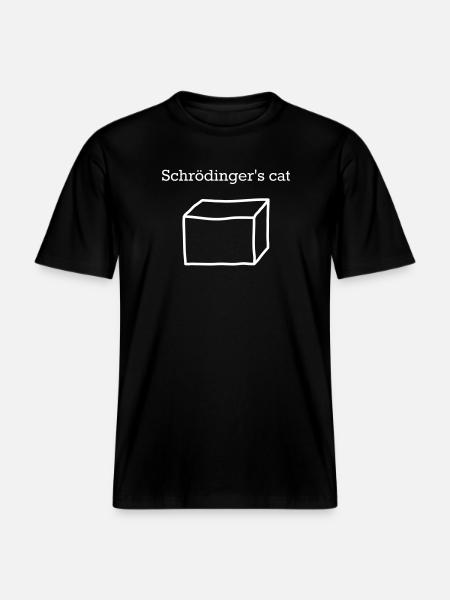Schrödingers Katze – Quantenphysik Kultmotiv -  RELAXED FIT Unisex Organic T-Shirt - Schwarz