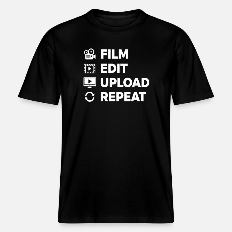 Video Editing Film Making Content Creator - RELAXED FIT Unisex Organic T-Shirt - black