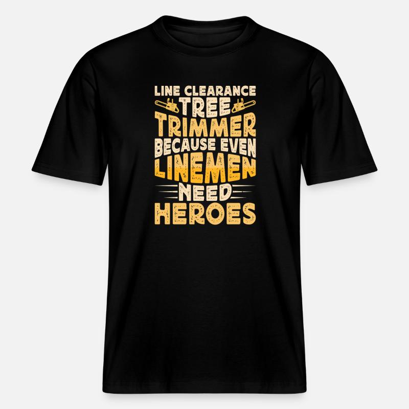 Baumpfleger Holzarbeiter Waldarbeiter Geschenk -  RELAXED FIT Unisex Organic T-Shirt - Schwarz