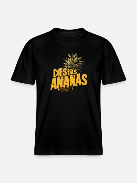 THIS THE PINEAPPLE – Funny Saying Pineapple - RELAXED FIT Unisex Organic T-Shirt - black