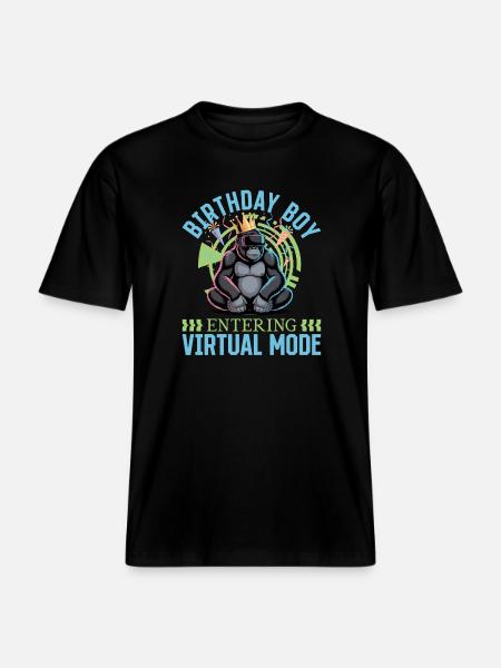 Anniversaire Gamer VR -  T-shirt unisexe RELAXED FIT en coton bio - noir