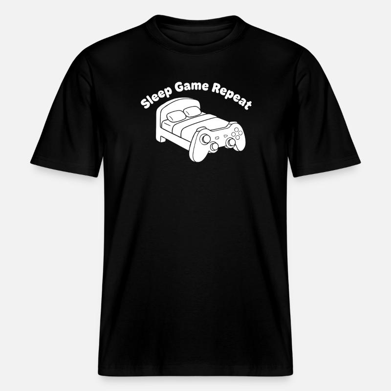 Gaming Bett Controller Design -  RELAXED FIT Unisex Organic T-Shirt - Schwarz