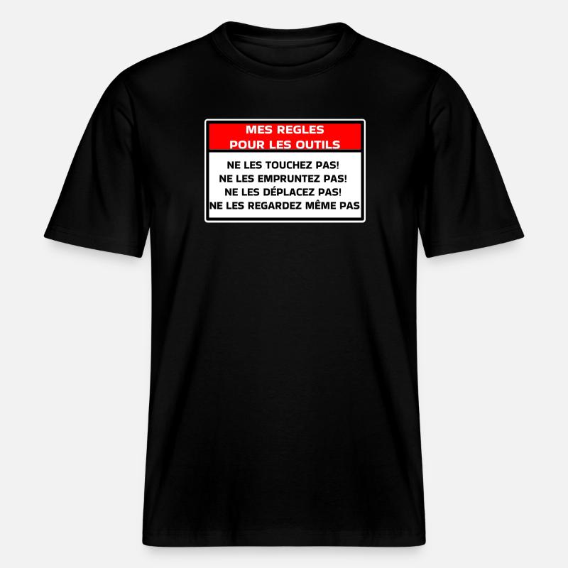 My rules for tools - RELAXED FIT Unisex Organic T-Shirt - black