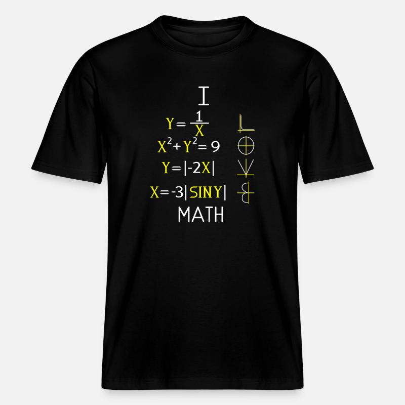 Math Math Math Teacher Mathematician -  RELAXED FIT Unisex Organic T-Shirt - black