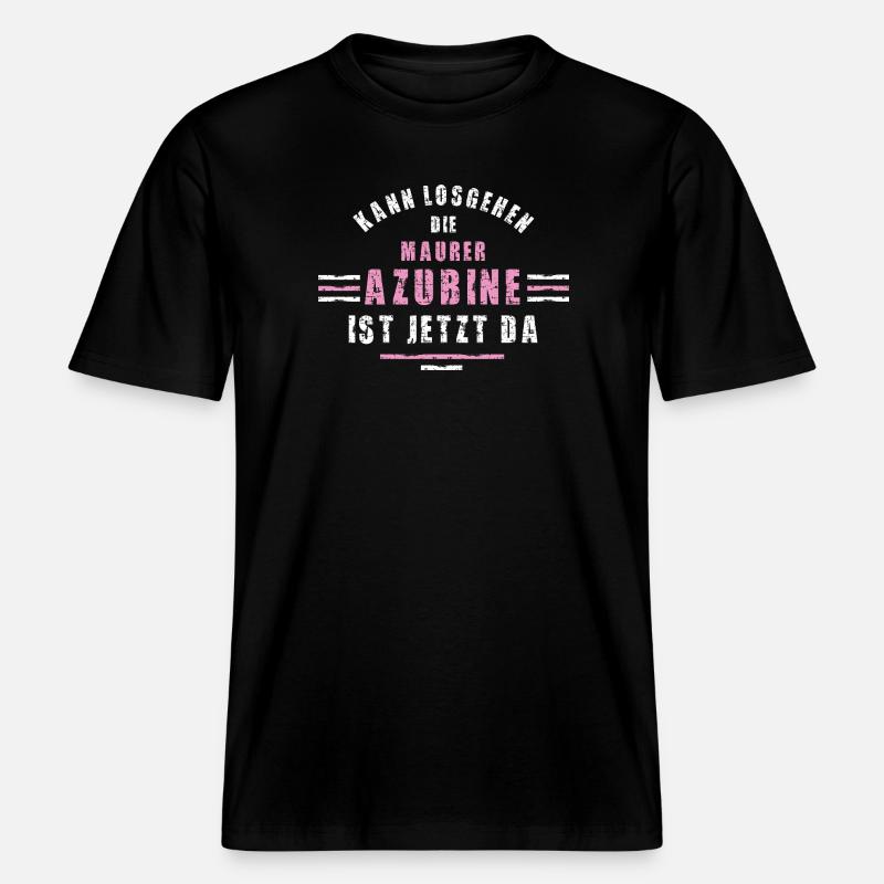 Bricklayer Trainee Apprenticeship Bricklayer -  RELAXED FIT Unisex Organic T-Shirt - black