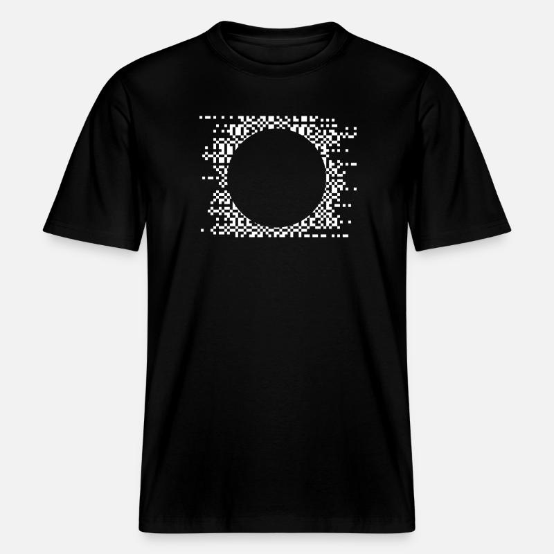 Cercle de pixels Nébuleuse abstraite -  T-shirt unisexe RELAXED FIT en coton bio - noir
