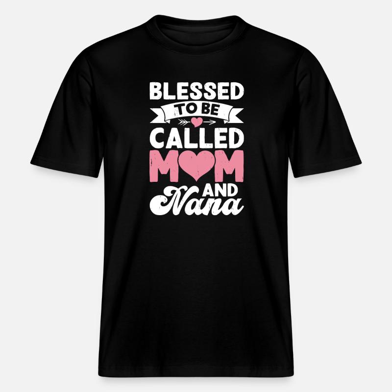 Oma Mama Geschenk Weihnachtsgeschenke Großmutter - RELAXED FIT Unisex Organic T-Shirt - Schwarz