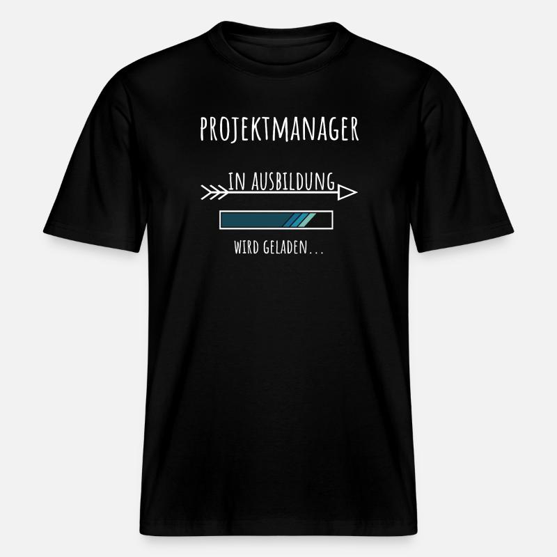 Chef de projet Gestion de projet Etudes Profession -  T-shirt unisexe RELAXED FIT en coton bio - noir