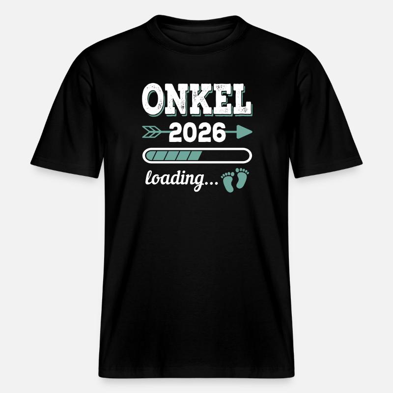 Onkel 2026 Loading Werdender Onkel Geschenkidee -  RELAXED FIT Unisex Organic T-Shirt - Schwarz