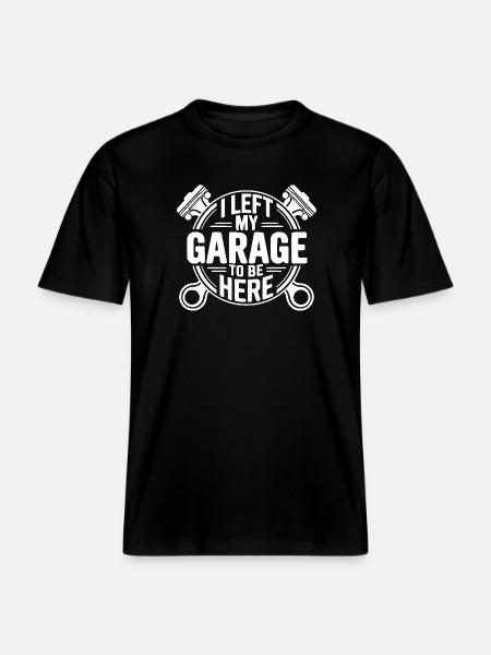 J’ai quitté mon garage devis mécanicien - T-shirt unisexe RELAXED FIT en coton bio - noir