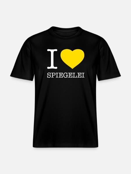 I love Spiegelei -  RELAXED FIT Unisex Organic T-Shirt - Schwarz
