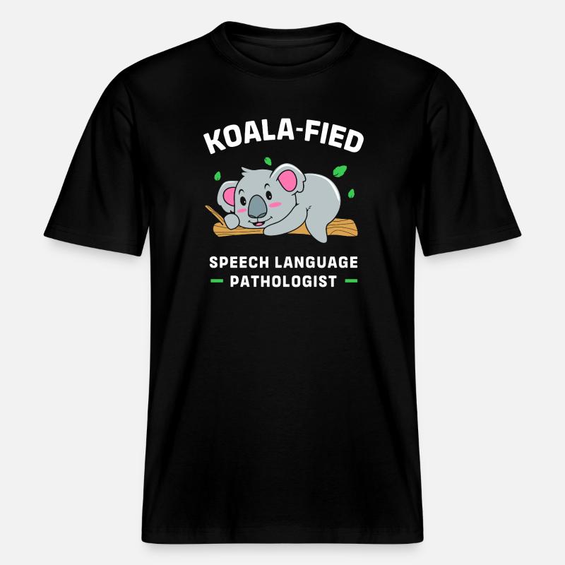 Speech Pathologist SLP Speech Therapist -  RELAXED FIT Unisex Organic T-Shirt - black