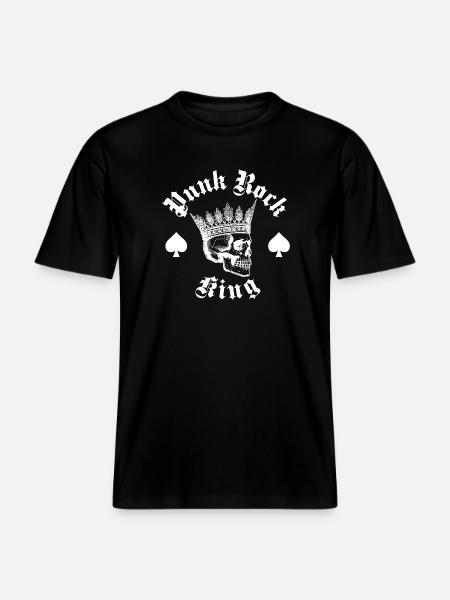 Punk Rock king logo design - RELAXED FIT Unisex Organic T-Shirt - black