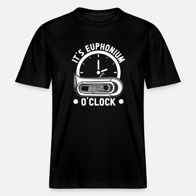 Bariton Player It´s O´Clock Euphonium - RELAXED FIT Unisex Organic T-Shirt - Schwarz