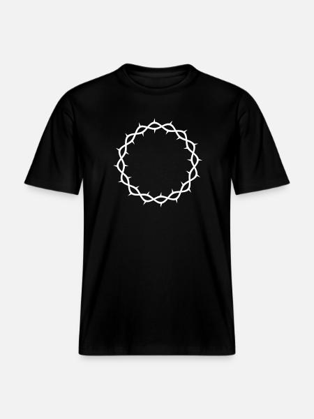 Couronne d’épines - T-shirt unisexe RELAXED FIT en coton bio - noir