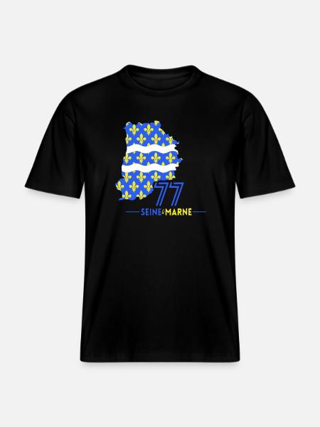 Seine et Marne 77 - RELAXED FIT Unisex Organic T-Shirt - black