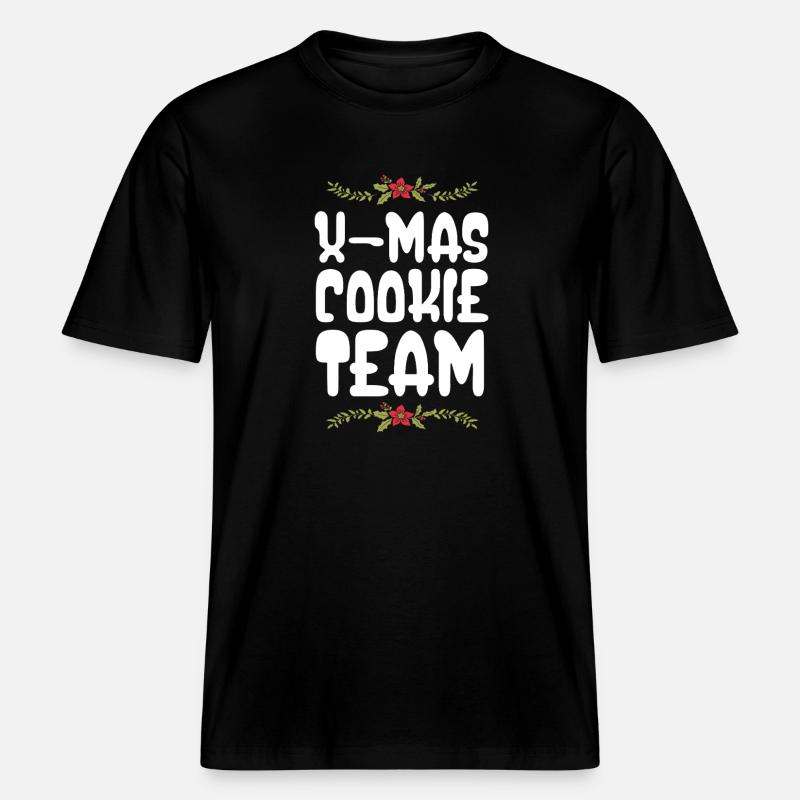 L’équipe des biscuits de Noël -  T-shirt unisexe RELAXED FIT en coton bio - noir