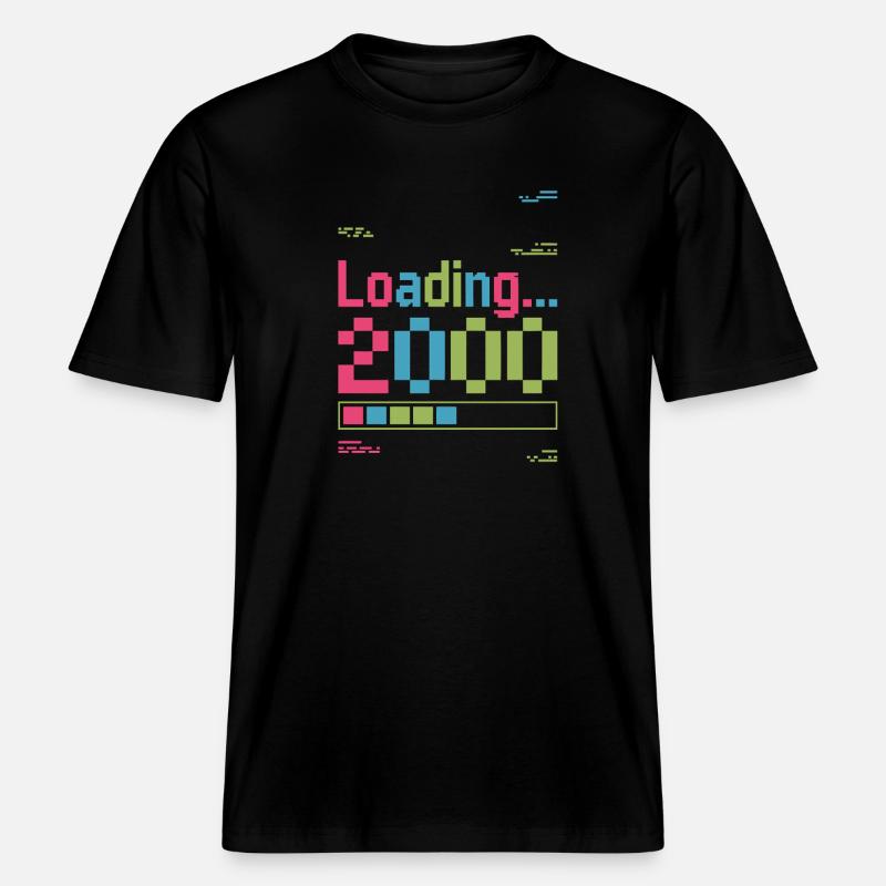 Loading 2000 pixel loading screen -  RELAXED FIT Unisex Organic T-Shirt - black