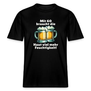 60-års fødselsdag 60'erne 60'erne Gaveordsprog -  Økologisk unisex T-shirt RELAXED FIT - sort - Foran - Alina (178cm) & Michal (187cm)