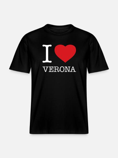 J’adore Vérone - T-shirt unisexe RELAXED FIT en coton bio - noir