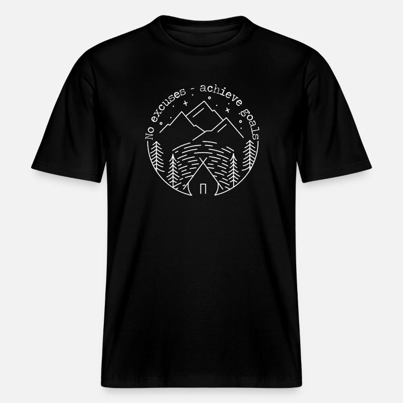 Pas d’excuses - atteindre des objectifs -  T-shirt unisexe RELAXED FIT en coton bio - noir