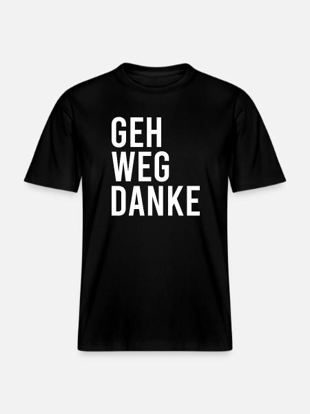 Va-t’en, merci - T-shirt unisexe RELAXED FIT en coton bio - noir