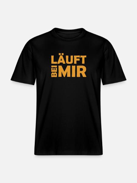 Runs with me - Cool saying - Running -  RELAXED FIT Unisex Organic T-Shirt - black