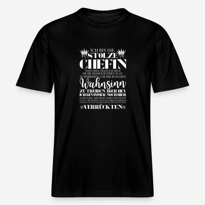 Patron – Responsable de l’équipe Chaos - T-shirt unisexe RELAXED FIT en coton bio - noir