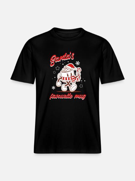 Favorite Santa's Mug -  RELAXED FIT Unisex Organic T-Shirt - black