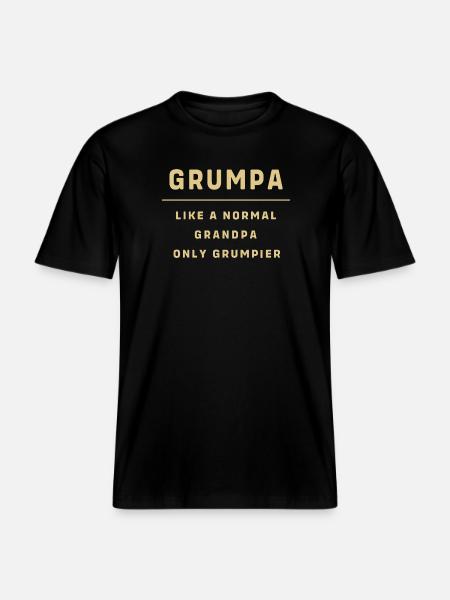Opa Großvater Enkel Enkelkind Opi -  RELAXED FIT Unisex Organic T-Shirt - Schwarz