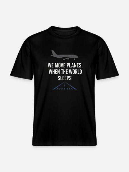 Nachtschichtrampe Des Bodenpersonals Am -  RELAXED FIT Unisex Organic T-Shirt - Schwarz