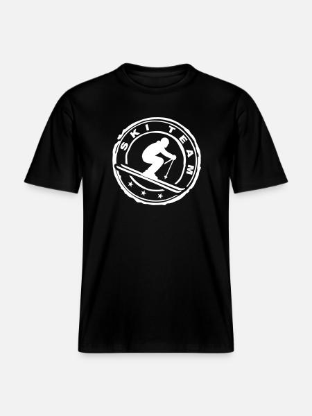Ski Team Ski Sport - RELAXED FIT Unisex Organic T-Shirt - black