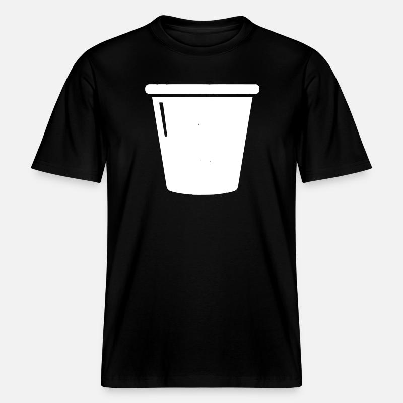 Eimer Putzeimer Haushalt Icon Vektor - RELAXED FIT Unisex Organic T-Shirt - Schwarz